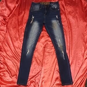 VIP Women's Skinny Dark Blue Jeans